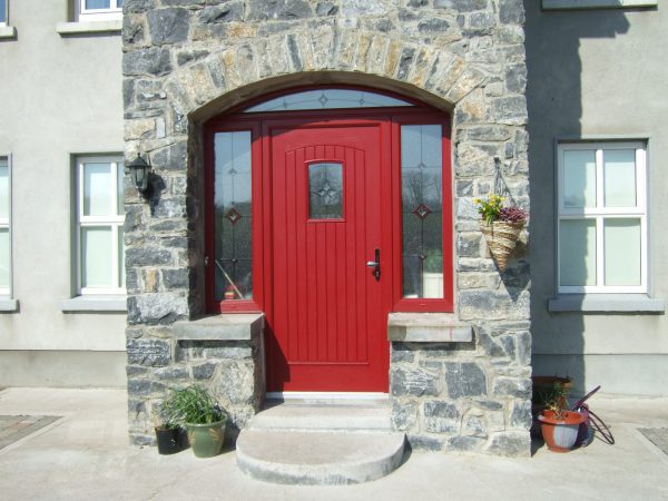 Red T&G Glazed Front Door