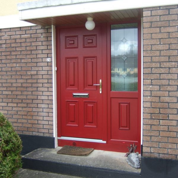 Red Georgian Solid Composite Door