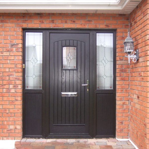 Bog Oak T&G Glazed Front Composite Door