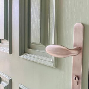 Brushed Steel Lever Pad Handle