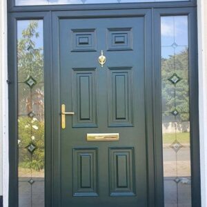 Green Georgian Solid Front Door