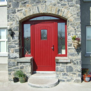 Red T&G Glazed Front Door
