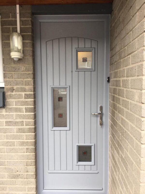 Silver Grey Orpen Composite Front Door Silver Grey Orpen Composite Front Door