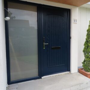 T & G Blue Solid Composite Front Door