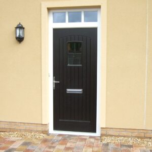 T & G Glazed Bog Oak Composite Front Door