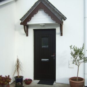 Bog Oak T&G Glazed Front Composite Door