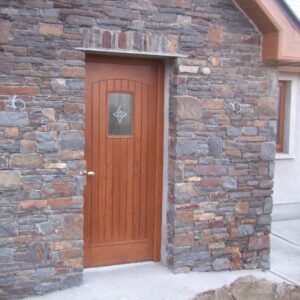 T & G Glazed Composite Light Oak Front Door