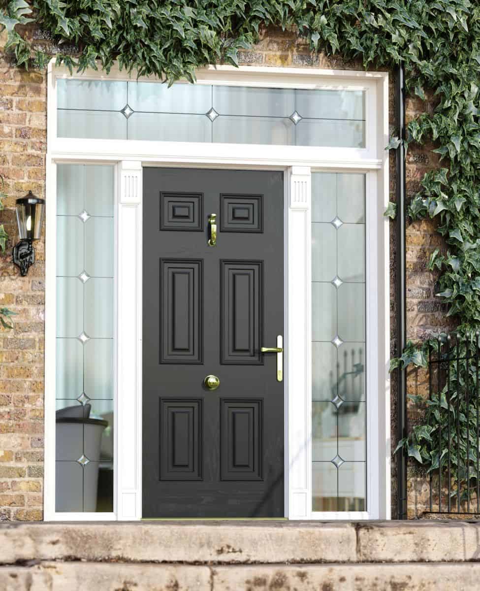 Anthracite Grey Georgian Solid Pillar Door